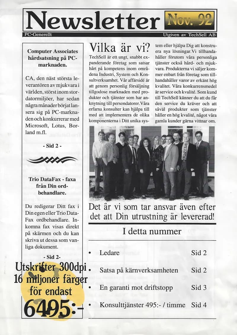 TechSell AB Newsletter